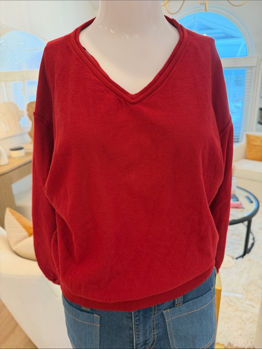 NYDJ Women's Crimson V-Neck Sweater